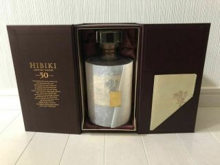 Suntory Hibiki 30 Years Bottle Empty W Box Whiskey Liquor Rare