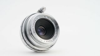 Canon 28mm F 3.  5 Chrome Leica Ltm L39 Lens -,  Please Read - Rare