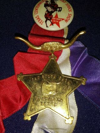 Vintage Fat Stock Show 1936 Fort Worth Texas Medal