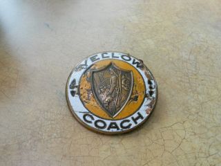 Vintage Yellow Coach Bus Emblem