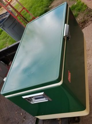 1975 Vintage Coleman Cooler Very Large Green 28 In.