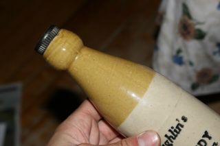 Vintage McLaughlins Ginger Shandy - Ginger Beer Stone Crock Bottle Toronto 4