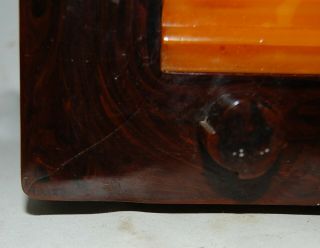 DeWald A - 502 Catalin 1940s RADIO Butterscotch & Chocolate Brown Marbleized RARE 7