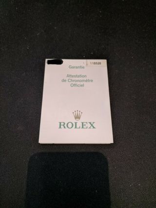 Very Rare Rolex Daytona Certificate Guarantee Undated - Authentic