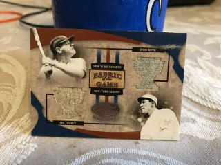 Babe Ruth & Jim Thorpe Dual Pants/jersey Donruss Fabric Of The Game - Rare Wow