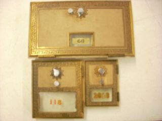 3 - - Vintage Post Office Box Doors With Combination Size 1,  2 &3