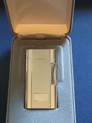 Vintage Zippo Contempo Silver Toned Butane Cigarette Lighter Japan Case
