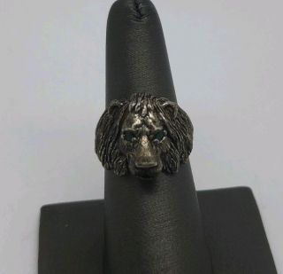 Vintage Kabana Sterling Silver Lion Ring Size 7