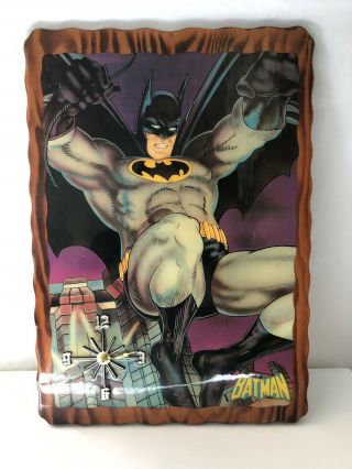 Vintage Batman The Brave And Bold Painted Wood Wall Clock Fast Shippin M Jackson