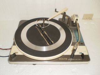 Vintage Zenith Micro - Touch 2/ G Stereo 4 Speed Turntable As - Is