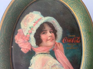VINTAGE TIN ADVERTISING COCA - COLA TIP TRAY,  1914 “BETTY” 2