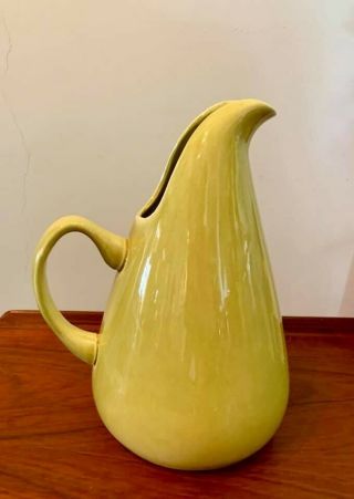 Vintage Russel Wright Steubenville Chartreuse Green American Modern Pitcher