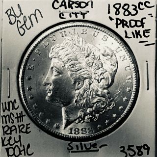 1883 Cc Bu Gem Morgan Silver Dollar Unc Ms,  U.  S.  Rare Key Coin 3589