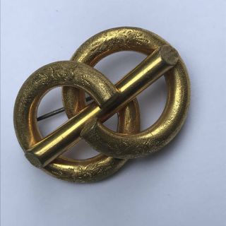 Antique Victorian Gold Filled Lovers Knot Pin Brooch 3