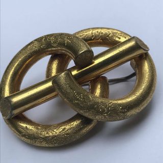 Antique Victorian Gold Filled Lovers Knot Pin Brooch 4