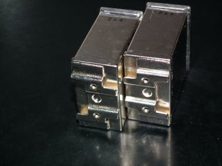 Two vintage Siemens PIO capacitors 2x4 uF / 250V Klangfilm,  glass end seal 6