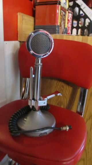 Vintage Cb Radio Lollipop Microphone With Option Lazy Key Chrome