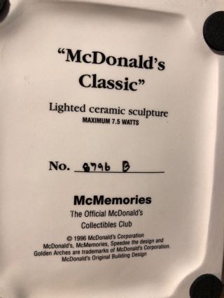 VINTAGE 1996 MCDONALD ' S CLASSIC 