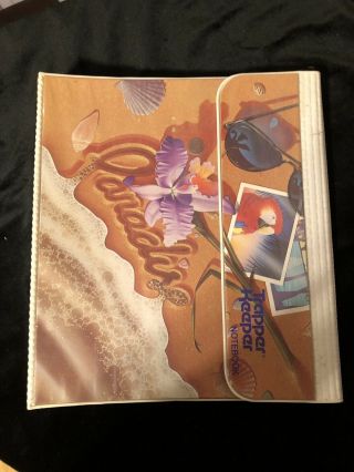 Vintage 80s Trapper Keeper Beach Theme Missing Note Pad & 2 Folders