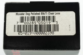 UBER RARE Oakley Monster Dog Polished Black w Ti Clear Japan Release 05 - 019 9