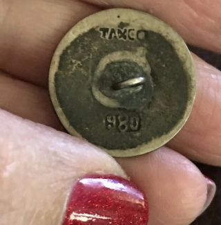 Vtg Taxco 980 Silver Buttons (2) 4
