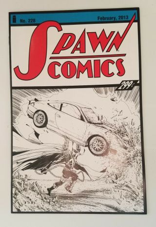 Spawn 228 B&w Sketch Cover Variant Action Comics 1 Cover Homage Rare