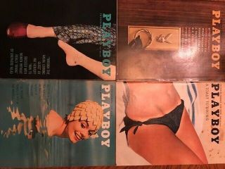 1962 Vintage Playboy Magazines,  Set of 12,  With Centerfolds Intact 2