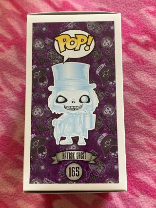 SDCC 2016 Exclusive Funko Pop Rare 165 Haunted Mansion Hatbox Ghost Glows GITD 3