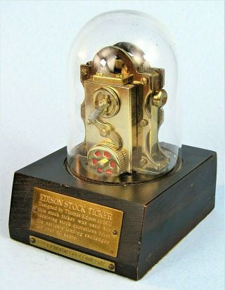 Vintage Edison Stock Ticker Figural Table Lighter Advertising Mcgraw - Edison Co.