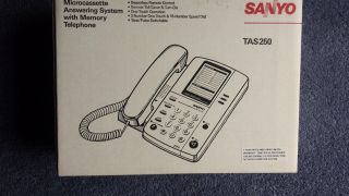 Vintage Sanyo Microcassette Answering System With Memory Telephone,  Tas 250