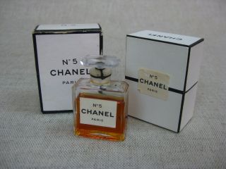 Vtg Chanel No.  5 Perfume W/ Box