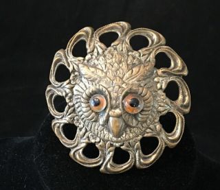 Antique Victorian Owl Stick Hat Pin