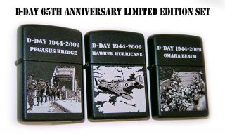Zippo D - Day 1944 - 2009 65th Anniversary Complete Set Limited Edition Mega Rare