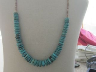 Vintage Southwestern Turquoise Necklace 22 "