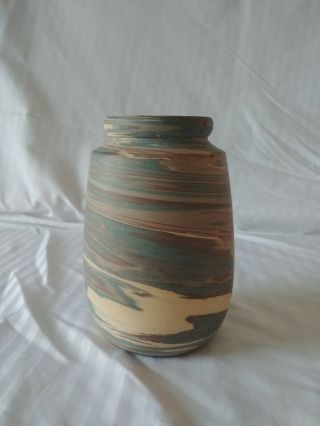 Vintage Niloak Mission,  art crafts,  Swirl Pottery Vase 6 1/2.  marked 2