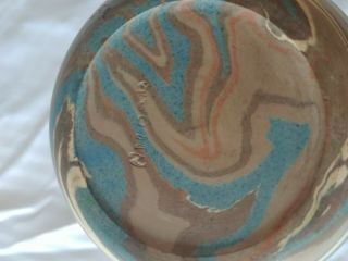 Vintage Niloak Mission,  art crafts,  Swirl Pottery Vase 6 1/2.  marked 3