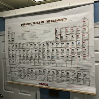 Vintage Periodic Table Of The Elements School Wall Chart Chemistry Ward’s Geek