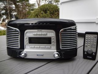 Teac Sl - D90 Vtg Retro 1950s Cd Player Radio Am Fm Stereo Receiver Black & Remote