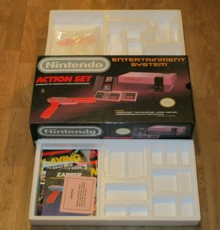 Vintage Nintendo Entertainment System Action Set Box Only Foam Inserts L@@k