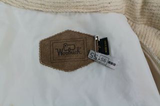 VTG Woolrich Coat Wool Blend Blanket Long Duster Aztec Horses Cream & Beige LG 7