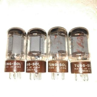 4 Tung Sol 5881 Vintage Usa Tubes Strong/new