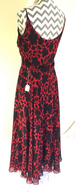 Katherine Hamnett,  Vintage Black and Red Silk Dress,  Size 10 - 12 7