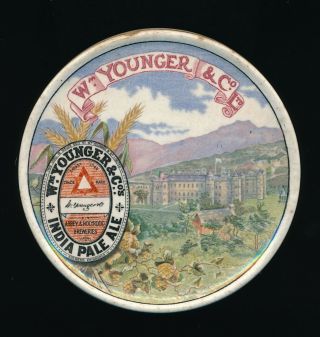 William Younger & Co Ltd.  - Vintage Ceramic Syphon Coaster.  Fast Post