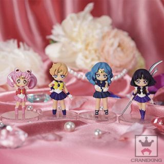 Rare Sailor Moon Atsumete Figure Vol.  4 Set Chibiusa Uranus Saturn Neptune Japan