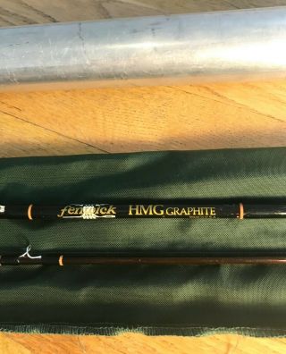 Vintage Fenwick HMG Graphite GFF806 8 ' Fly Fishing Rod,  W/ Case/Sock,  Line No.  6 3