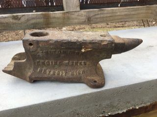 Vintage Cheney Anvil Vise Patent 1879 Fulton Engine Iron Detroit Michigan 7