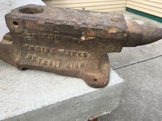 Vintage Cheney Anvil Vise Patent 1879 Fulton Engine Iron Detroit Michigan 8