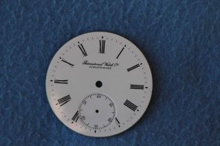 Vintage Pocket Watch Porcelain Dial Iwc Schaffhausen