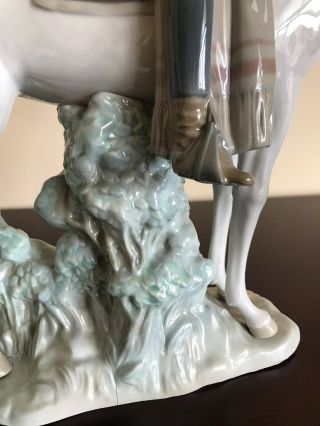 Rare Large Lladro Man On Horse Figurine With Defect 5
