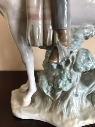 Rare Large Lladro Man On Horse Figurine With Defect 9